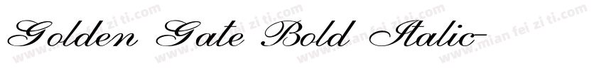 Golden Gate Bold Italic字体转换